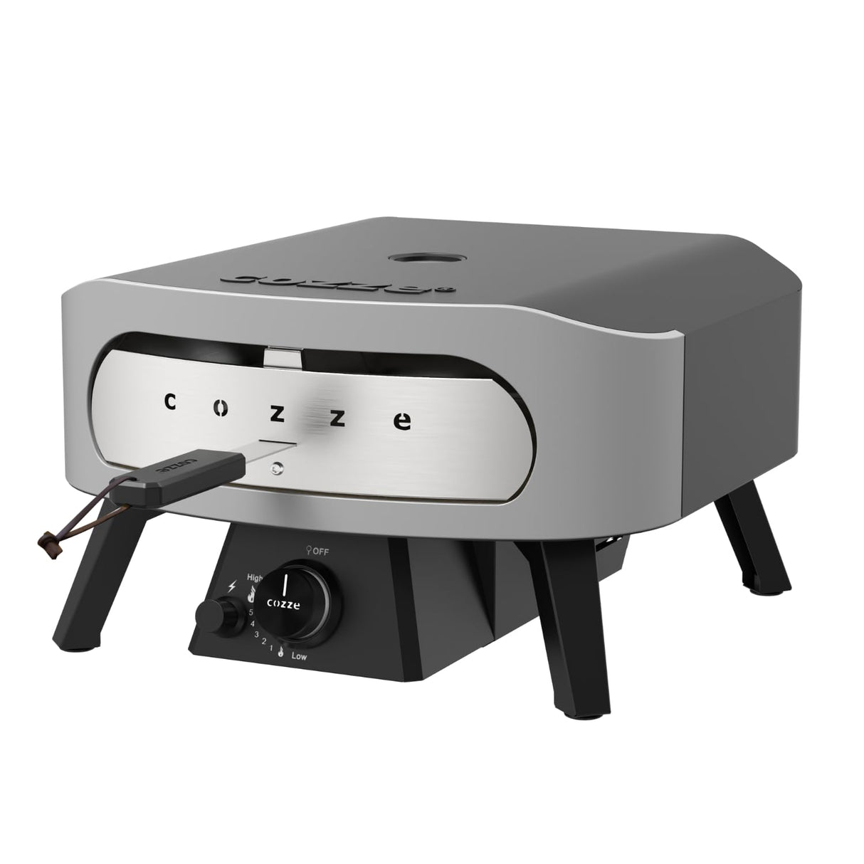 Cozze® Horno para pizza de gas 13" CLASSIC – 30 mbar, potente y rápido, con piedra de cordierita, encendido automático, diseño resistente