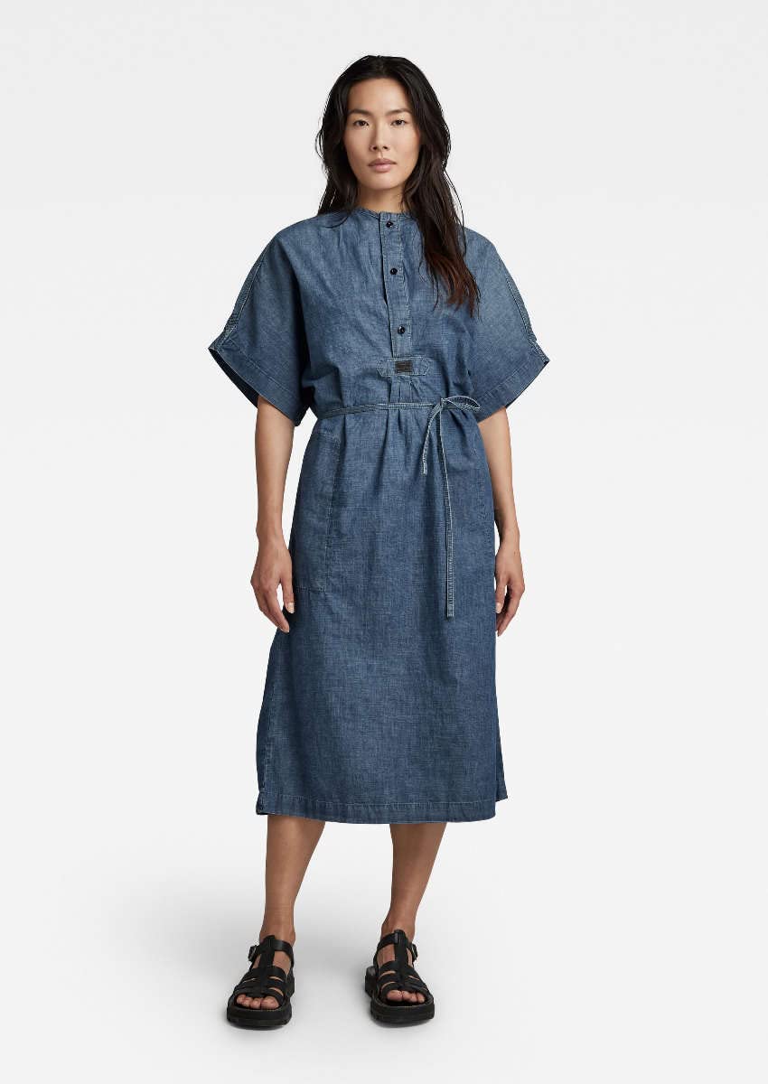 G-Star Para Mujer Vestido Adjustable Waist, Azul (faded cricket blue D22864-D311-D891), S