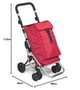 Foppapedretti 9702000300 - Carrito de la Compra, Color Rojo