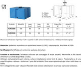 Depósito de Polietileno Certificado para Agua Potable paralelepípedo Rectangular bajo Mod. 300 litros Gris Made in Italy