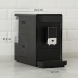 Incapto Aura Cafetera Superautomática | 19 Bares | Botón Doble Espresso | Cafetera de Grano Compacta y Diseño Elegante | Molinillo Regulable | Limpieza automática | Múltiples recetas (Negro)
