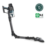 H.Koenig Aspirador Sin Cable 2 en 1 PowerFlex+ UPX26, Plegable, Autónomo hasta 40 Min, Sin Bolsa, Ligero, Ergonómico, 3 Potencias, 220 W, 0.8 Liters, Roja y Plateada