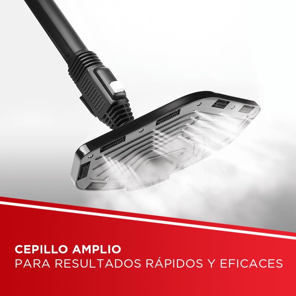 Polti Vaporetto Smart 120, Limpiador a Vapor con Caldera, 4 Bares de Presión, Potencia Máxima 1500 W, Depósito Extraíble de 2 L, Calentamiento en 2 Minutos, 14 Accesorios incluidos, Blanco y Negro