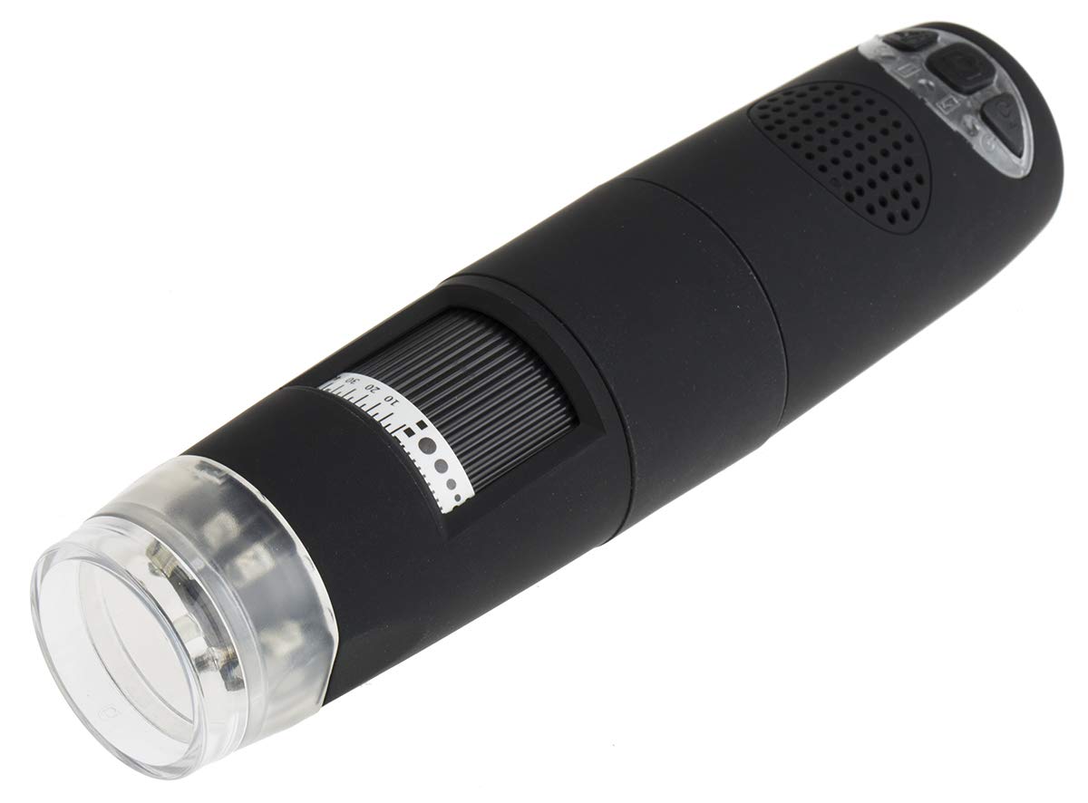 RS PRO Microscopio WiFi MICFIUVWP Ampliación 5 → 200X 1280 x 1024 píxeles