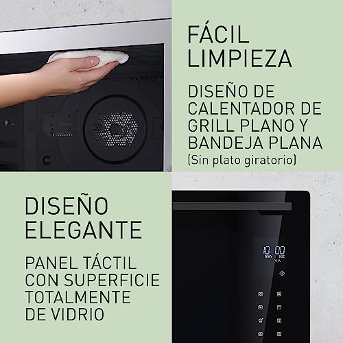 Panasonic NN-CS88LBEPG Horno combinado de vapor 4 en 1 con vapor, microondas, grill y convección, Tecnología Inverter, 31 L, 36 Programas Automáticos, Cocción en 2 Etapas, Menú Infantil, Negro