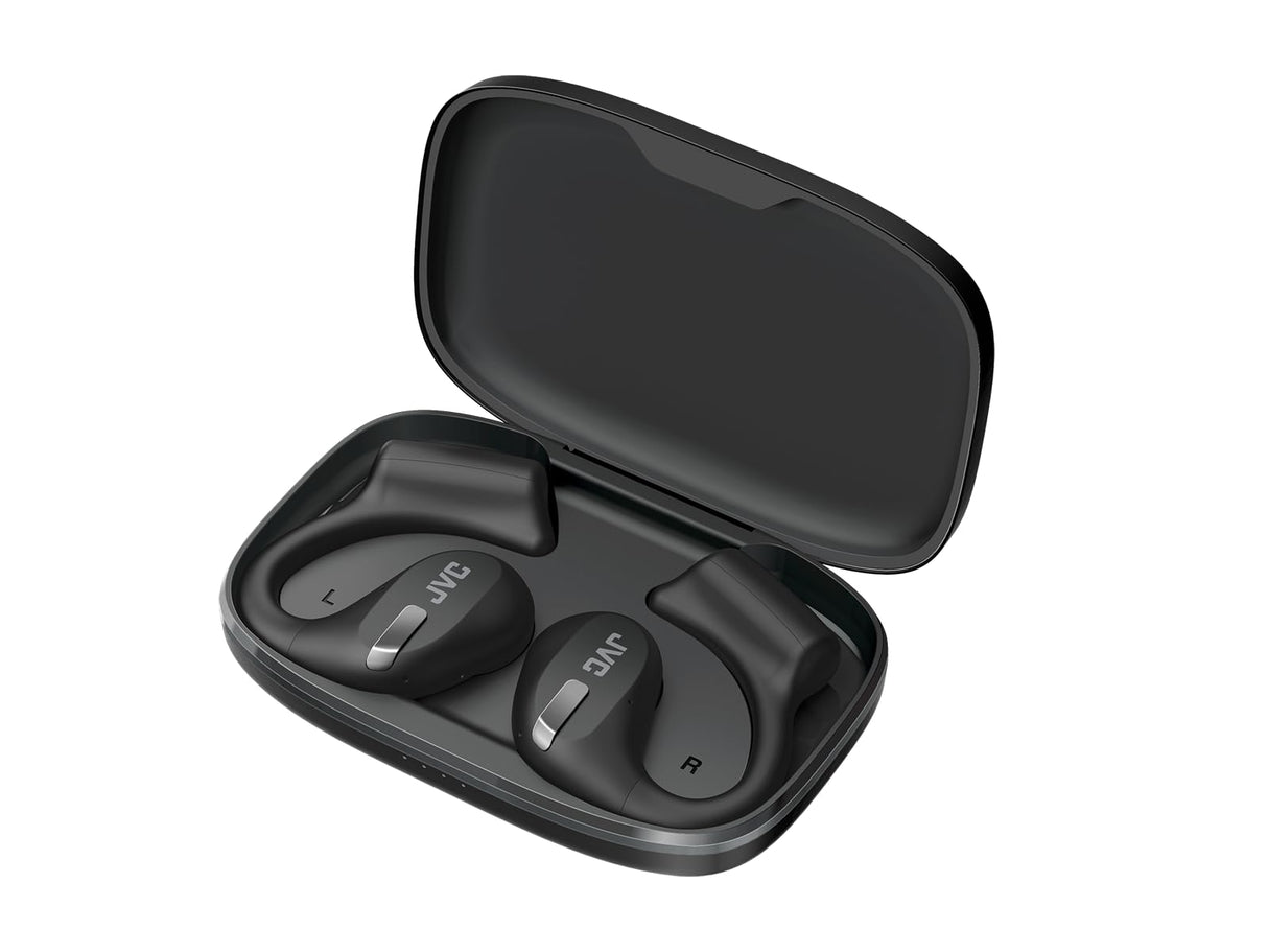 JVC Auriculares Inalámbricos Deportivos 38h de Batería, Sonido, Oido Abierto, Resistentes al Agua IPX4, Doble Micro, Ideales para el Deporte, Cascos para Correr