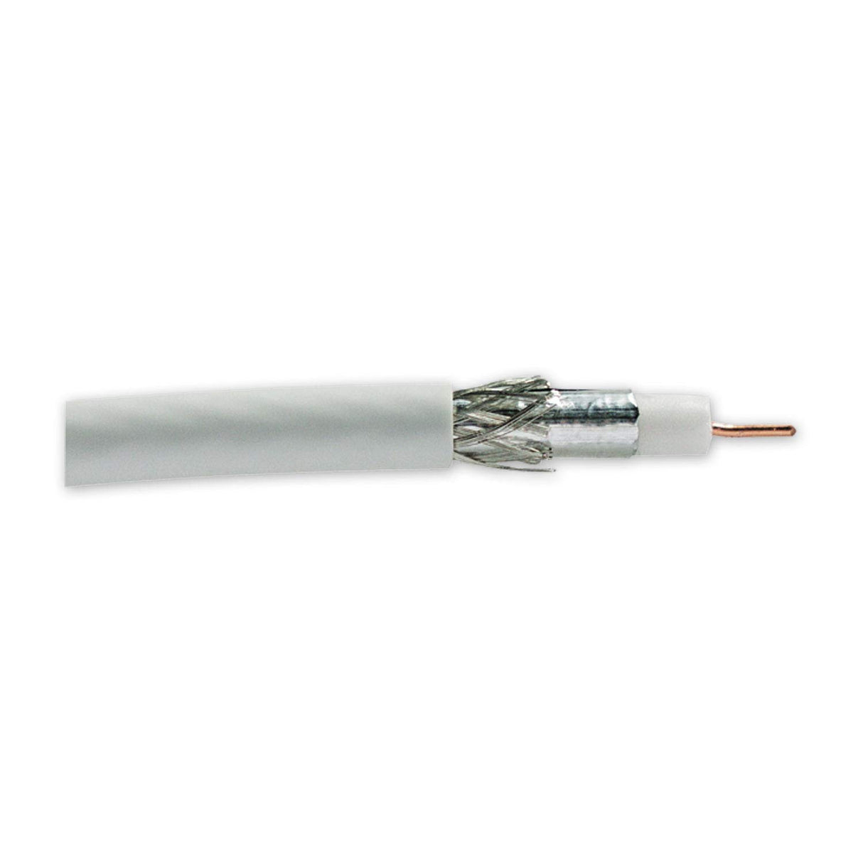 Schwaiger SAT cable coaxial sin conectores de 7 mm, blanco, 110 dB, 500 m)