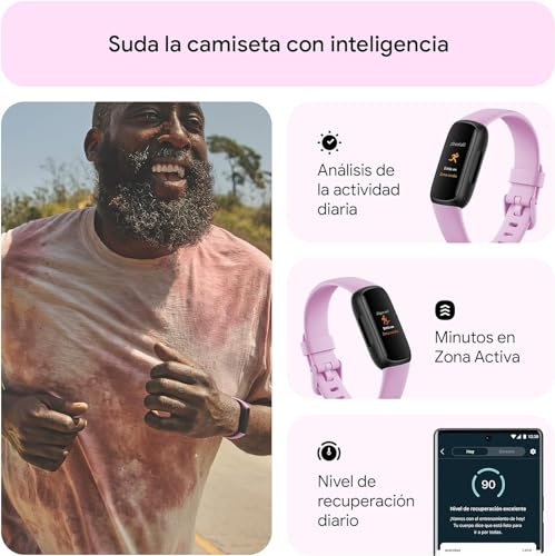 Google Pixel 8 Pro -Smartphone Android Libre con Lente teleobjetivo - Celeste, 128GB + Fitbit Inspire 3, la Pulsera de Salud y Actividad física con hasta 10 días de batería - Lavanda