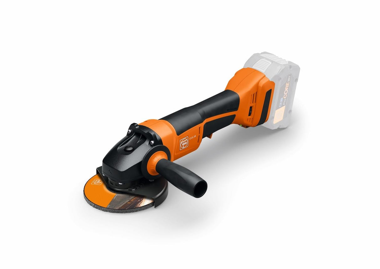 FEIN | Amoladora angular a batería Ø115 mm CCG18-115-10 PD AS,18V, Excelente potencia y durabilidad, Aplicación universal, Motor FEIN sin escobillas, Compatible con baterías y cargadores AMPSHare 18V