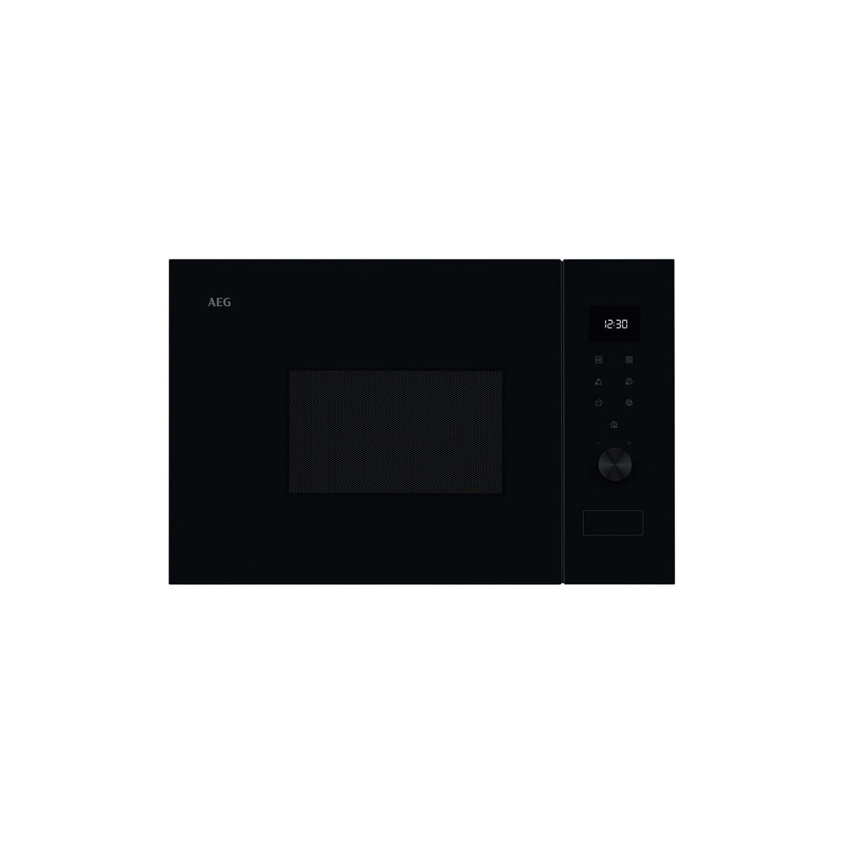 AEG OS5MG20EB Horno Microondas Integrable, 20 L, 800 W, Función Grill, Display LED Táctil, Apertura Electrónica, Color Negro con Acabado Inox Antihuellas