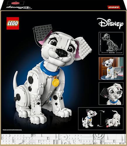 LEGO | Disney Cachorro de 101 Dálmatas - Maqueta para Construir para Adultos de Figura Articulada de Perro Interactivo - Se Transforma en 6 Perros Diferentes - Regalo para Mujeres y Hombres Fans 43269