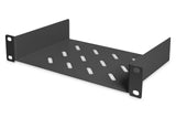 DIGITUS Juego de 10 Pulgadas - Armario de Red 12U Serie Soho Negro - Estante - regleta de enchufes - Panel de Conexiones de 8 Puertos - conmutador gigabit de 8 Puertos