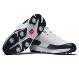 FootJoy Fj Tour Rival, Zapatos de Golf Hombre, Blanco, Azul Marino, Rojo, 42.5 EU