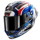 SHARK, Casco Moto Integral AERON GP FIM REPLICA ZARCO SIGNATURE White Black Blue WKB, XS