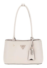 GUESS Meridian Shoulder Satchel, Hand Bag Women, Beige, One Size