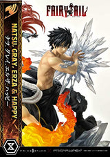 Prime 1 Studio Fairy Tail - Figura Decorativa de Natsu, Gris, Erza, Happy - Figura de Estatua de Lujo, versión 1/7, 57 cm