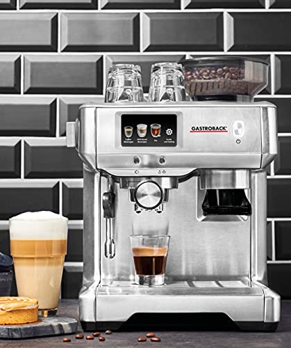 GASTROBACK #42623 Design Espresso Barista Touch - Máquina portafiltros programable con mecanismo cónico integrado y pantalla táctil LCD, bomba de espresso profesional italénica ULKA (15 bares), color
