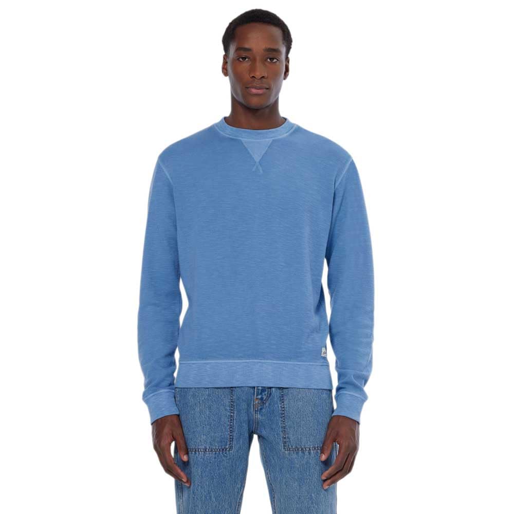 Scotch & Soda Garment Dye Structured Crewneck Sweatshirt, Sudadera Hombre, Lake Blue, XXL