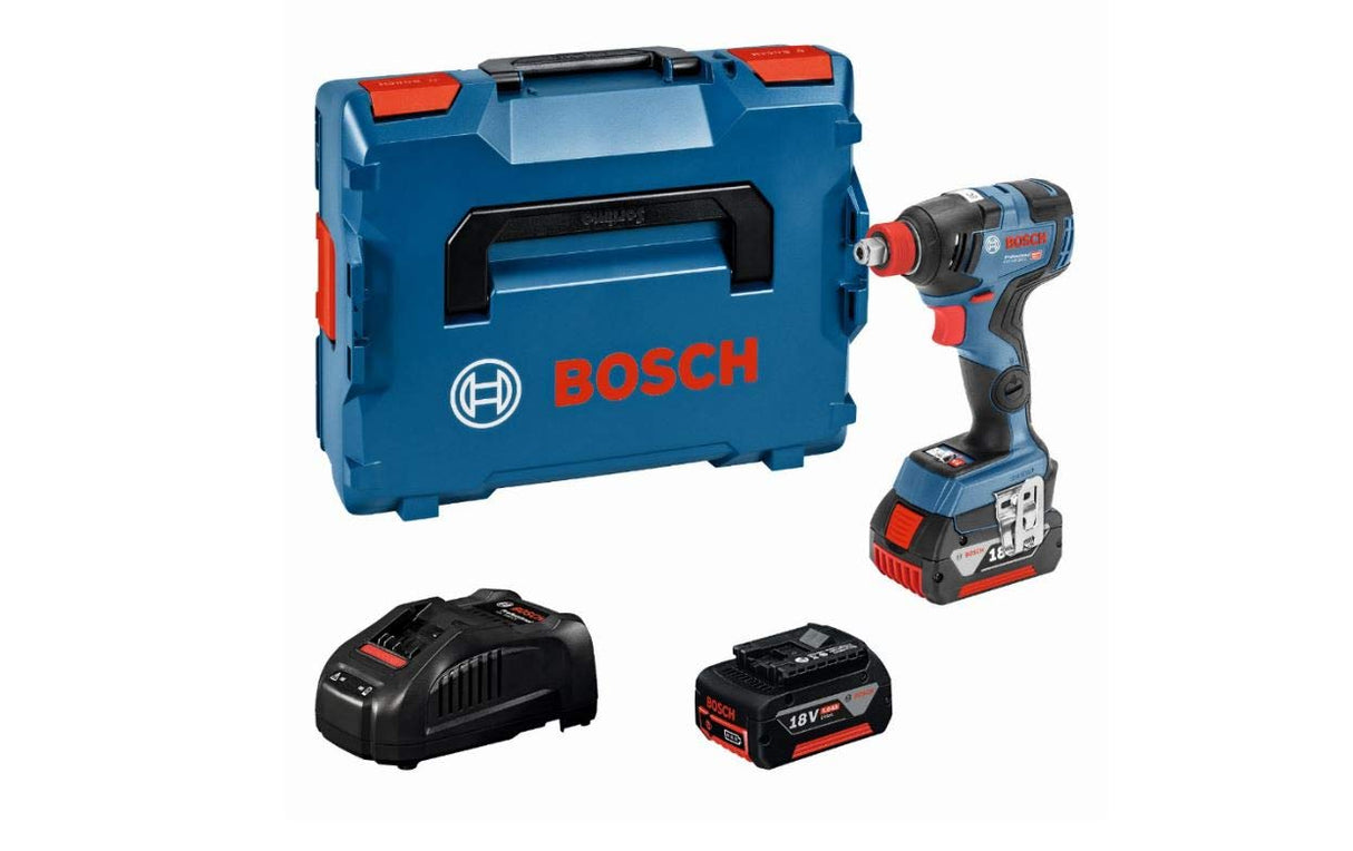 Bosch Professional 18V System GDX 18V-200 C - Llave de impacto a batería (Brushless, 200 Nm, conectable, 2 baterías x 5.0 Ah, en L-BOXX)