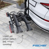 FISCHER Portabicicletas RoadLine Black para Embrague, portabicicletas para Coche, premontado, bloqueable, hasta 60 kg, Color Negro