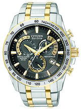 Citizen AT4004-52E - Reloj analógico de Cuarzo para Hombre, Correa de Acero Inoxidable Multicolor