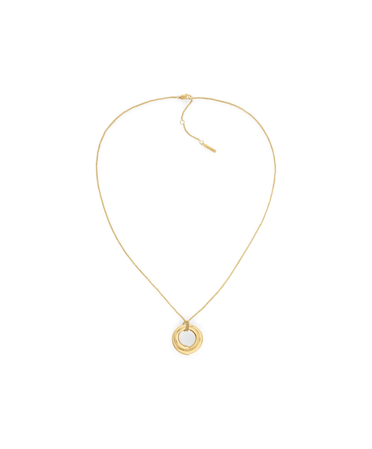 Calvin Klein Collar con Colgante para Mujer Colección CK SPIRAL de Oro Amarillo con un Charm - 35000761