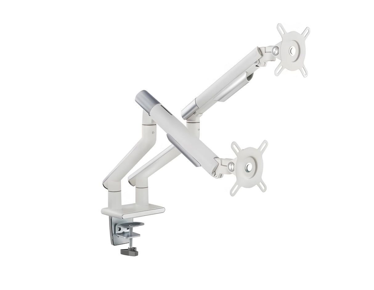 Doble Brazo, Soporte de Muelle para Escritorio, Muelle Mecánico, Estándar VESA, 17-32 Pulgadas, Función de Inclinación, Rotación del Brazo de 180°, HDWR SolidHand-BS02