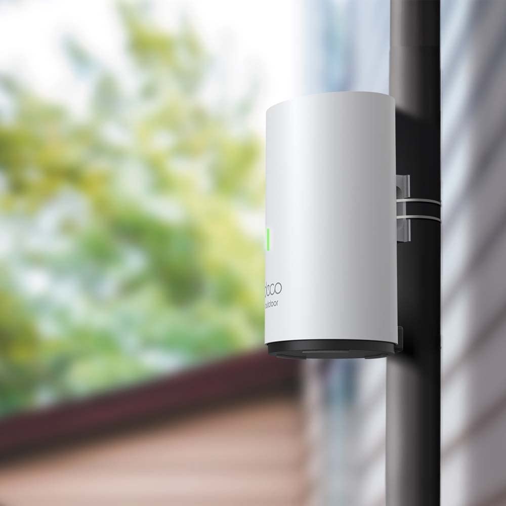 TP-Link Deco X50-Outdoor (1-Pack) - Sistema WiFi 6 AI Mesh, AX3000 Doble Banda 2.4 GHz/5 GHz,4k, Cobertura hasta 232 m2, 2X Puertos GigabIt por Unidad, Certificado como Resistente al Agua y al Polvo