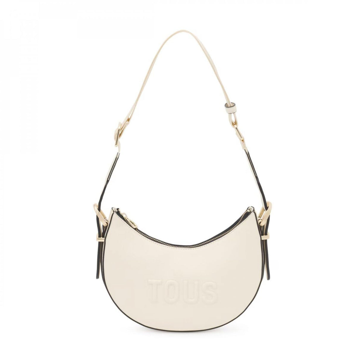 TOUS Bolso Hombro-Band M Brenda Beige, Baguette para Mujer, Blanco