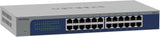 NETGEAR Switch de 24 Puertos Gigabit Ethernet no gestionable (GS524): Montaje de sobremesa, en Pared o en Bastidor y protección de por Vida Limitada