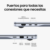 Samsung Galaxy Book4 Edge, Ordenador Portátil Galaxy AI, Pantalla 15.6", 16GB RAM, Procesador Snapdragon X Plus, Almacenamiento 256GB, PC Copilot+, Azul Zafiro, Teclado QWERTY Español
