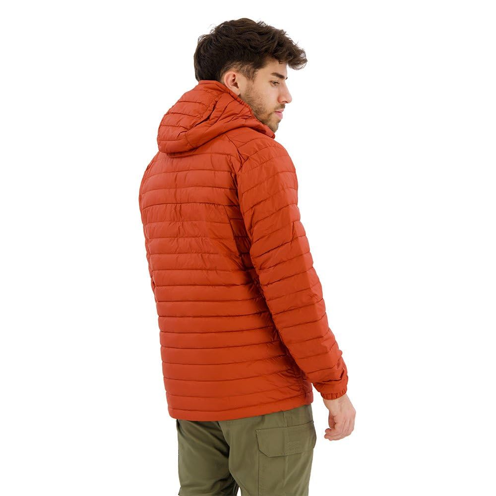 Columbia Silver Falls Hooded Jacket, Chaqueta Acolchada Con Capucha para Hombre, Warp Red, Talla M