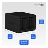 Synology DS620SLIM 6BAY 2.5IN 2.0GHZ DC EXT 2X GBE 2X USB 3.0 2GB DDR3L IN