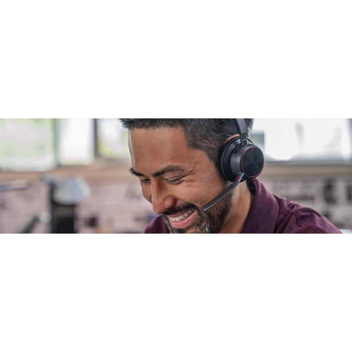 Poly Voyager Focus 2 - Auriculares USB C certificados por Microsoft Teams + adaptador USB-C/A - Certificación Microsoft Teams - Asistente de Google - Siri - Estéreo - USB tipo C - Cableado/inalámbrico