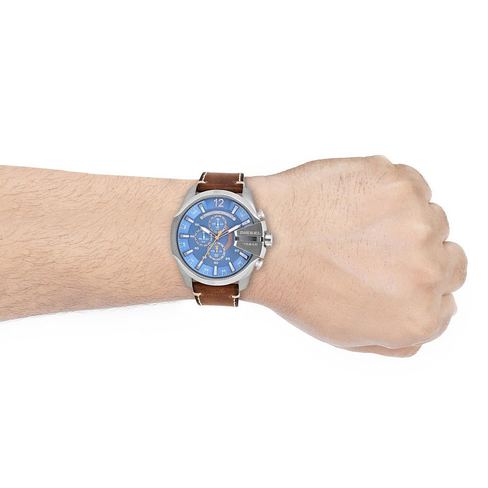 Diesel Reloj Analógico para Hombres de Cuarzo con Correa en Cuero DZ4458
