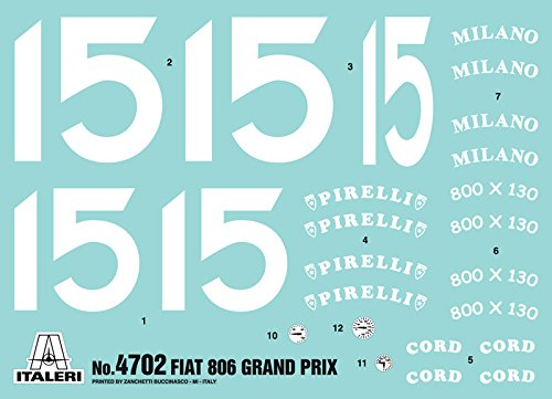 Carson Italeri 1 12 / FIAT Grand Prix # 4702 Kits-806 Modelo, plástico