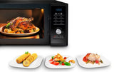 Samsung Healthy Cooking MG2AF301TCK/ET, plato dorador, QuickDefrost, microondas + Grill 800 W + 1100 W, 23 L, 49 x 27,5 x 39 cm, negro