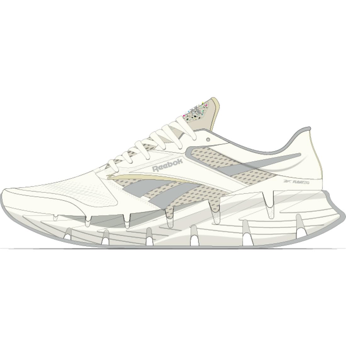 Reebok Floatzig 1, Zapatos para Correr Mujer, Chalk Alabaster Grey1, 41.5 EU