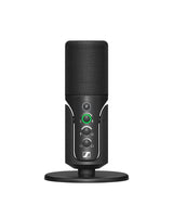 Sennheiser Profile Micrófono USB con Soporte para sobremesa - Diseño Plug & Play, Grabar podcasts y Streaming, Cápsula de Condensador cardioide, Cable USB-C de 1,2m - Negro (700065)