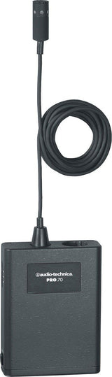 Audio-Technica PRO70 Micrófono de condensador cardioide lavalier/instrumento Negro