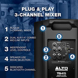 Alto Professional TS415 Altavoz PA Activo de 2500W 15" con Mezclador de 3 Canales, Streaming Bluetooth, Emparejamiento Inalámbrico de Altavoces, DSP y App Alto