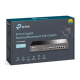 TP-Link TL-SG1008MP - Conmutador de Escritorio y Montaje en Rack (8 Puertos, PoE+)