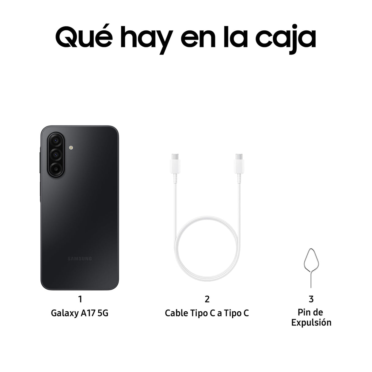 SAMSUNG Galaxy A17 5G 128GB - Teléfono Móvil con IA, Marco Fino 7,5mm, Pantalla Grande, Cámara 50MP, 4GB RAM, Batería 5000mAh, Negro, Garantía del Fabricante 3 Años + 1 Año Extra