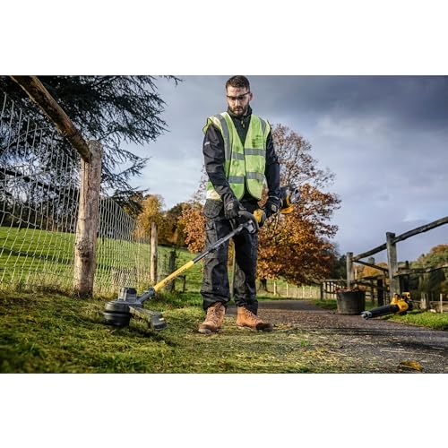 DEWALT DCM5713N-XJ - Cortabordes 54V XR Flexvolt, 3Ah Batería, Ancho de corte 38cm, Incluye hilo de corte de 7,5m, Plegable, Motor sin escobillas