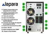 Lapara LA-ON-3K-LCD-V10 Sistema de Alimentación Ininterrumpida SAI 3000VA 3000W LCD Online