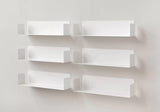 TEEbooks U60x6-BLANC Estantería para Libro, Acero aleado, Blanco, 60 x 15 x 15 cm