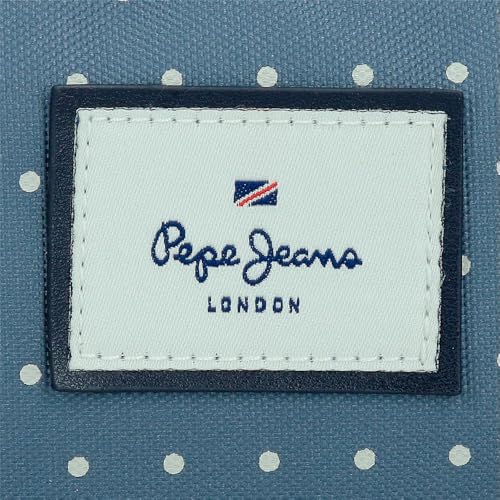 Pepe Jeans Dalma Mochila Compact 2 Ruedas Azul 32x43x21 cms Poliéster by Joumma Bags