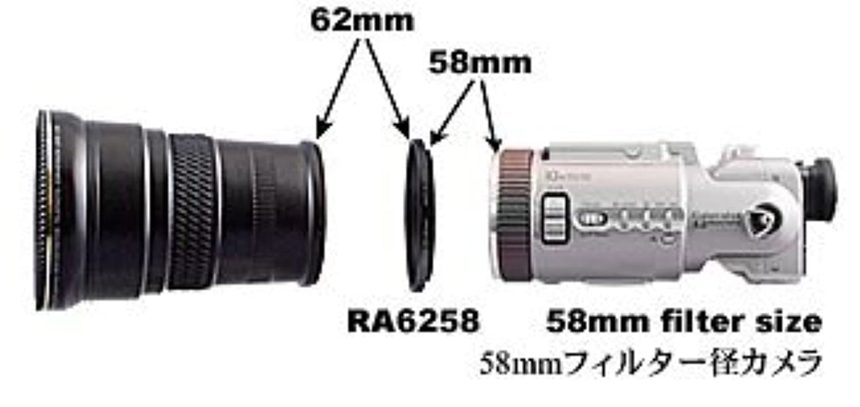 Raynox DCR 2025 Pro - Teleobjetivo de Alta definición (se Incluyen 4 Anillos adaptadores, 2,2 aumentos)