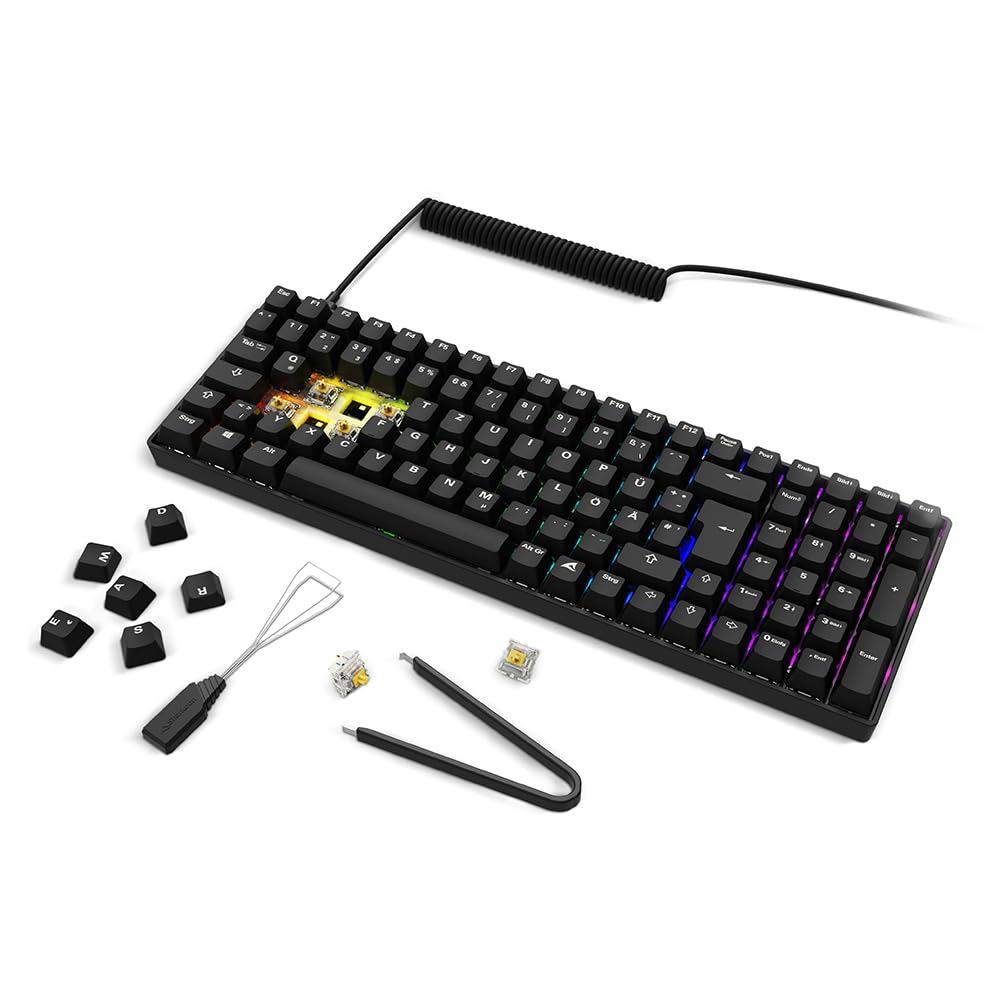 Sharkoon SGK50 S2 PBT Negro, RGB, Gateron GPRO Amarillo