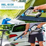 Gloria MultiJet 18 V Set | Utilizable como Limpiador a presión, Pistola de Espuma, pulverizador, Cepillo | Boquilla 4 en 1, Lanza de 40 cm, Manguera de 5 m | Incl. batería 18 V Bosch